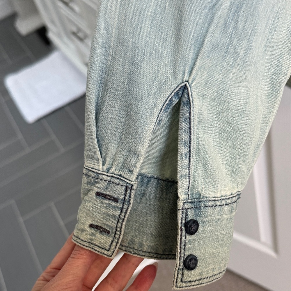 Express Light Blue Button Down Shirt - Picture 8 of 8